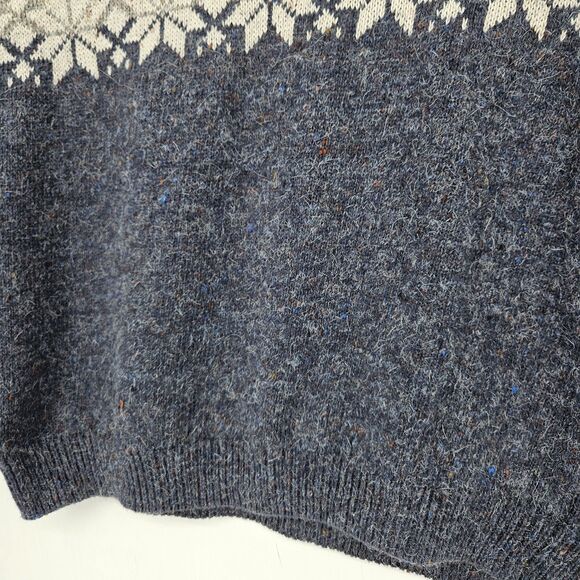 Vintage Etchings Sweater Mens Large Gray Blue Crew Neck Long Sleeve Pullover L - Picture 3 of 10